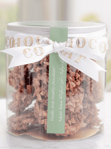 Rocher Tumbler - Almond & GF Cornflakes in No Stress Here - Co Chocolat - Finally, Truly Healthy Chocolates